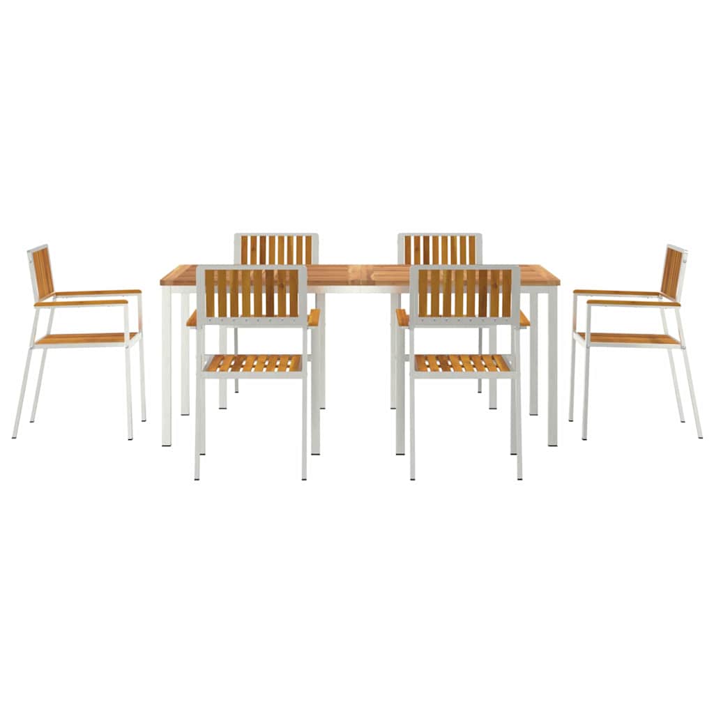 vidaXL Zestaw do jedzenia na zewnątrz 7 pcs