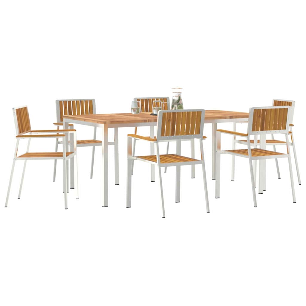 vidaXL Zestaw do jedzenia na zewnątrz 7 pcs