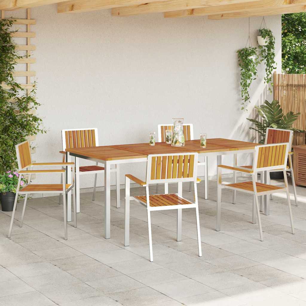 vidaXL Zestaw do jedzenia na zewnątrz 7 pcs