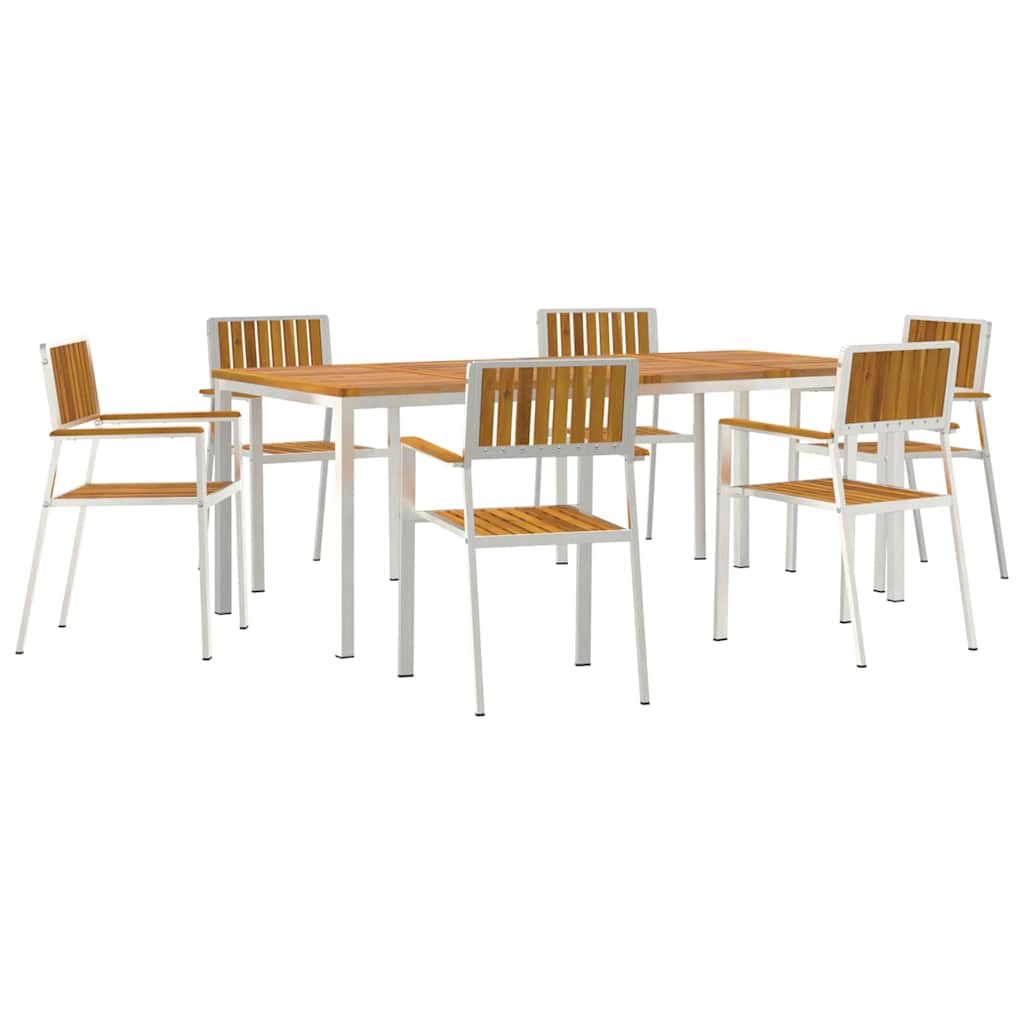 vidaXL Zestaw do jedzenia na zewnątrz 7 pcs