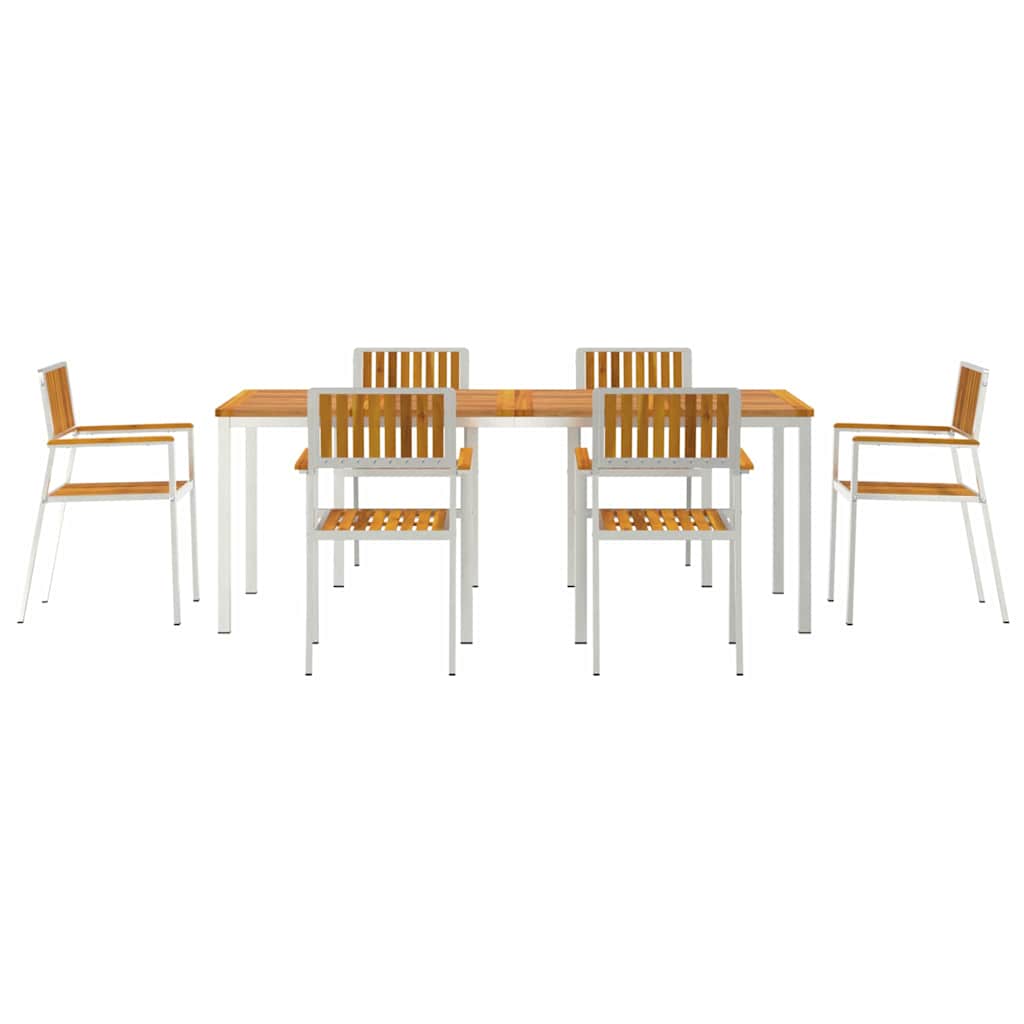 vidaXL Zestaw do jedzenia na zewnątrz 7 pcs