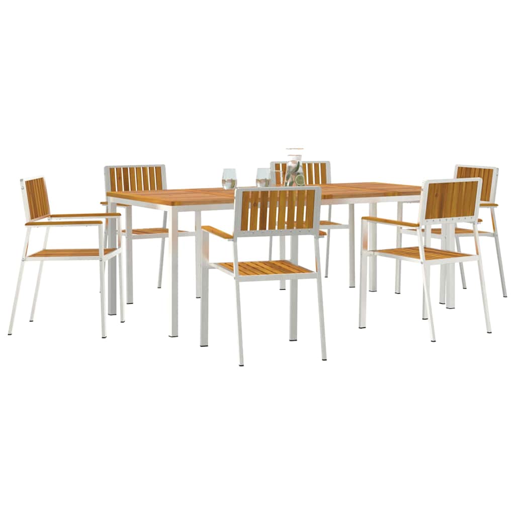 vidaXL Zestaw do jedzenia na zewnątrz 7 pcs