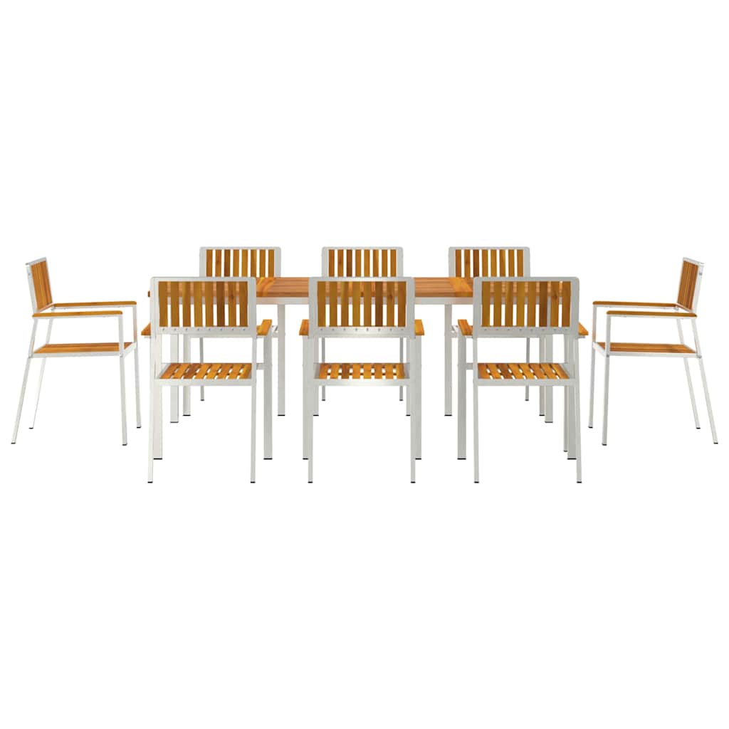 vidaXL Zestaw do jedzenia na zewnątrz 9 pcs