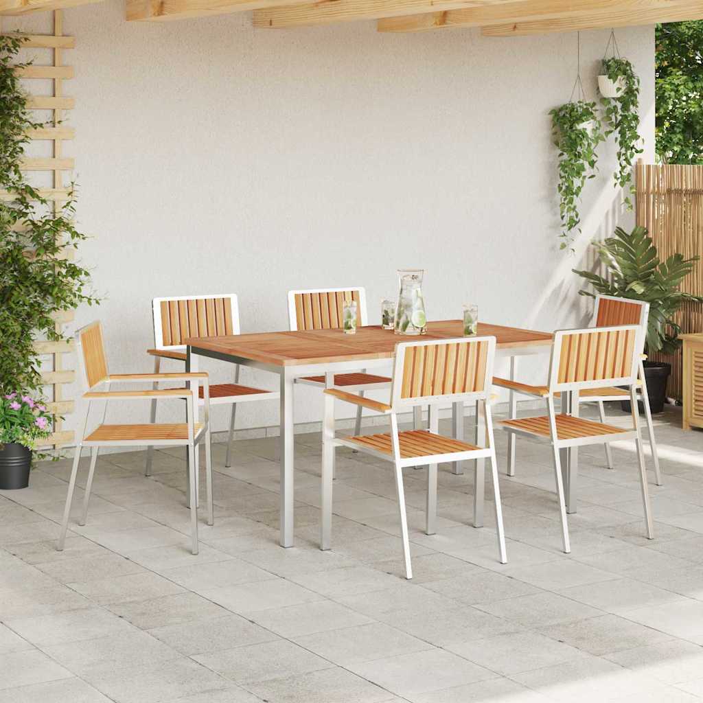 vidaXL Zestaw do jedzenia na zewnątrz 7 pcs