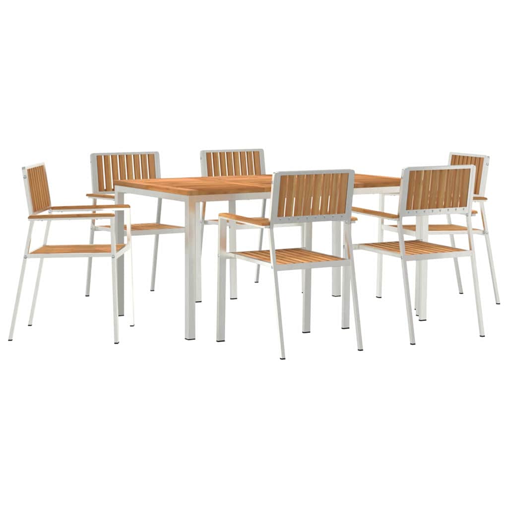 vidaXL Zestaw do jedzenia na zewnątrz 7 pcs