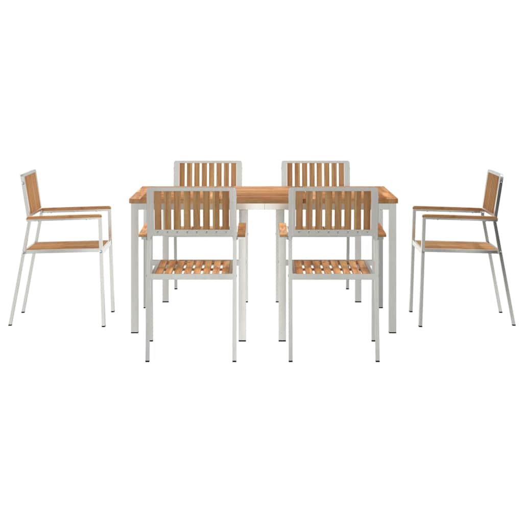 vidaXL Zestaw do jedzenia na zewnątrz 7 pcs