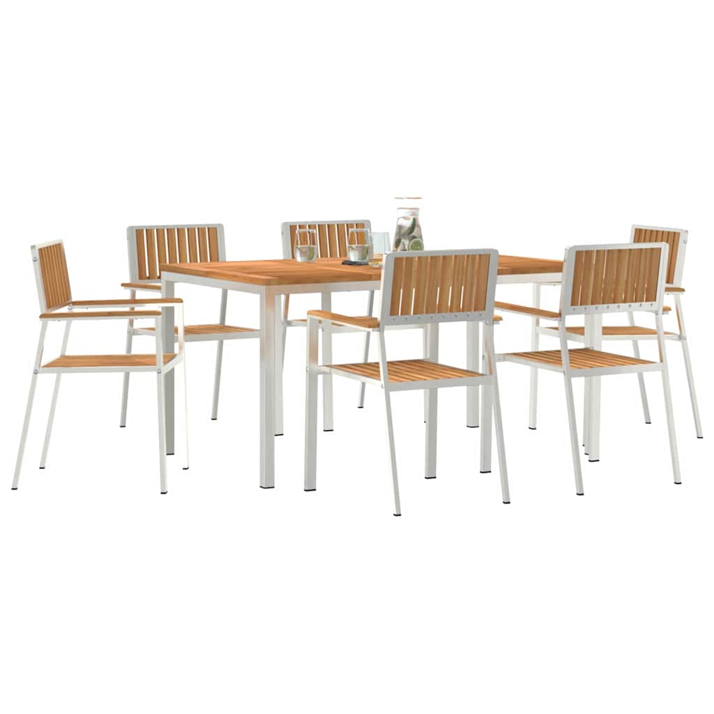 vidaXL Zestaw do jedzenia na zewnątrz 7 pcs