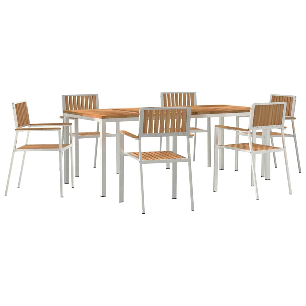 vidaXL Zestaw do jedzenia na zewnątrz 7 pcs