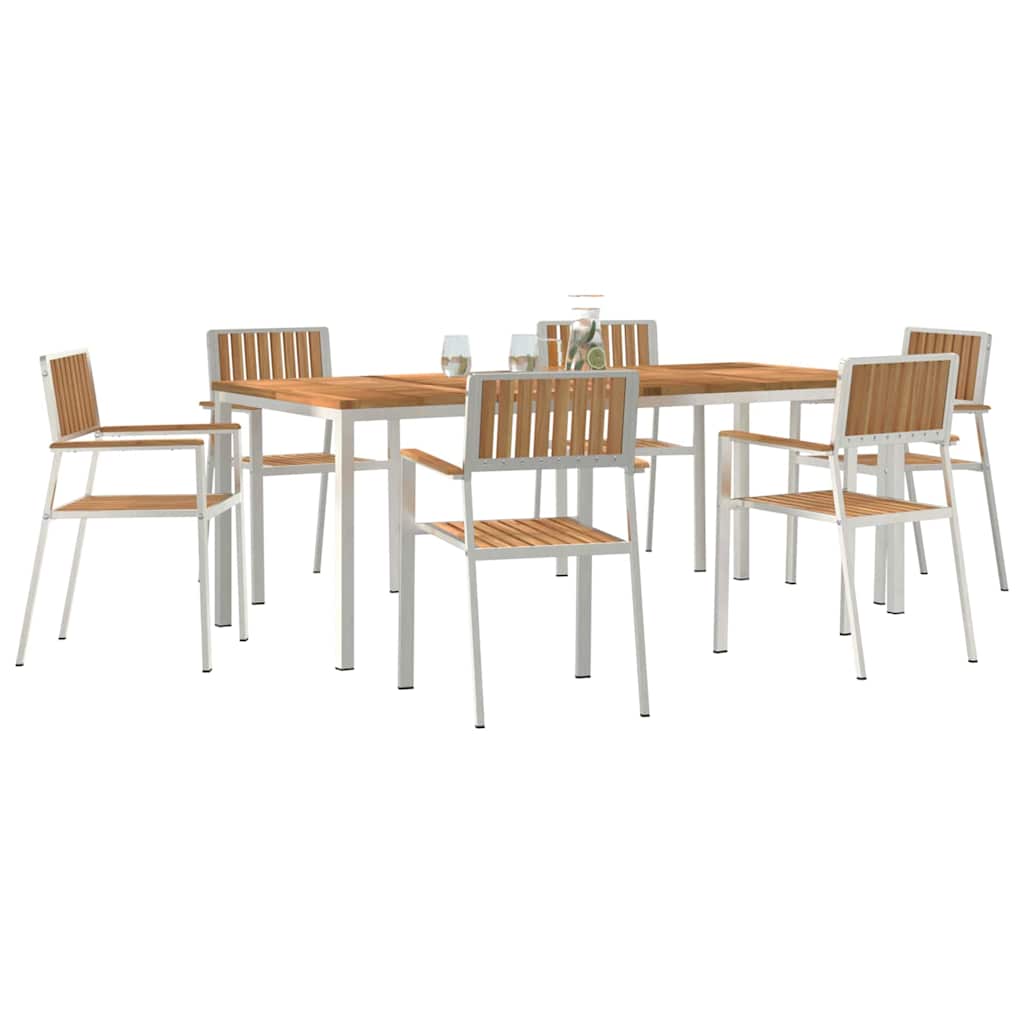 vidaXL Zestaw do jedzenia na zewnątrz 7 pcs
