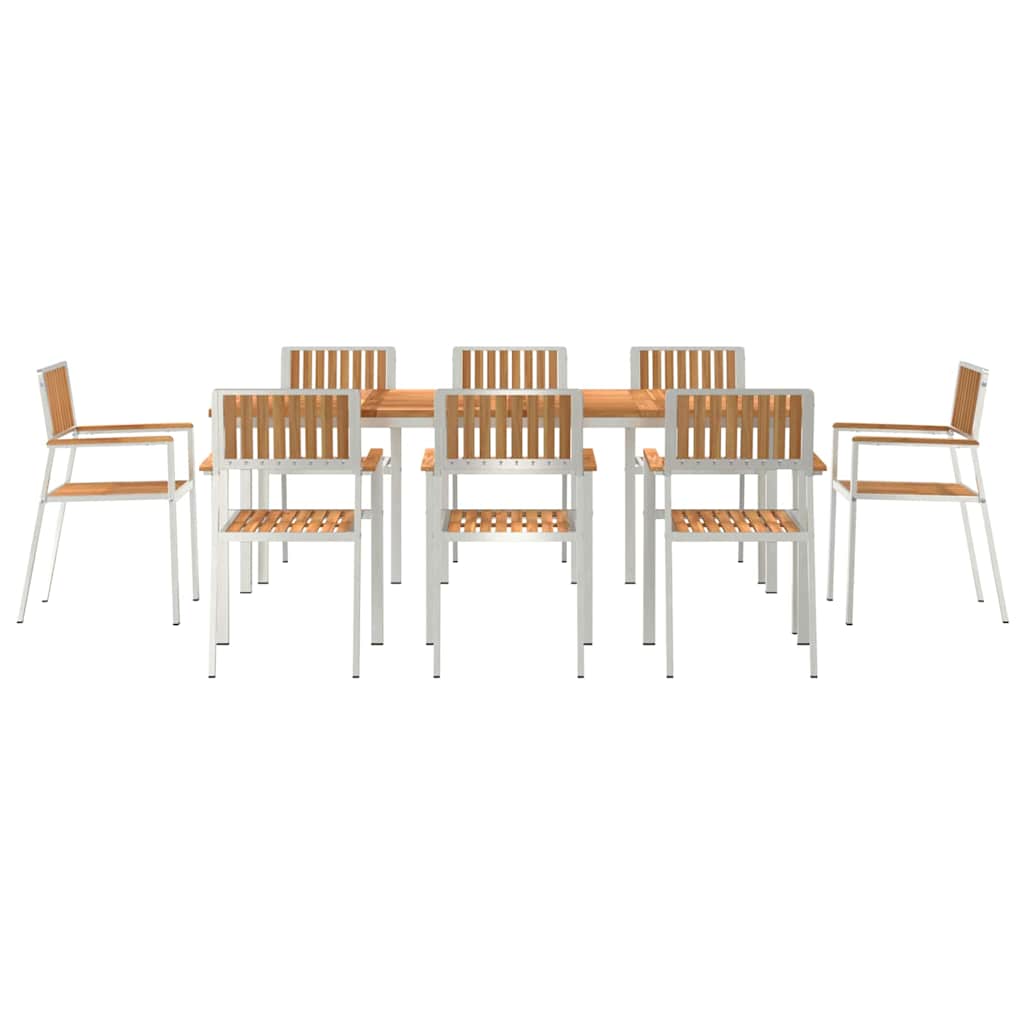 vidaXL Zestaw do jedzenia na zewnątrz 9 pcs