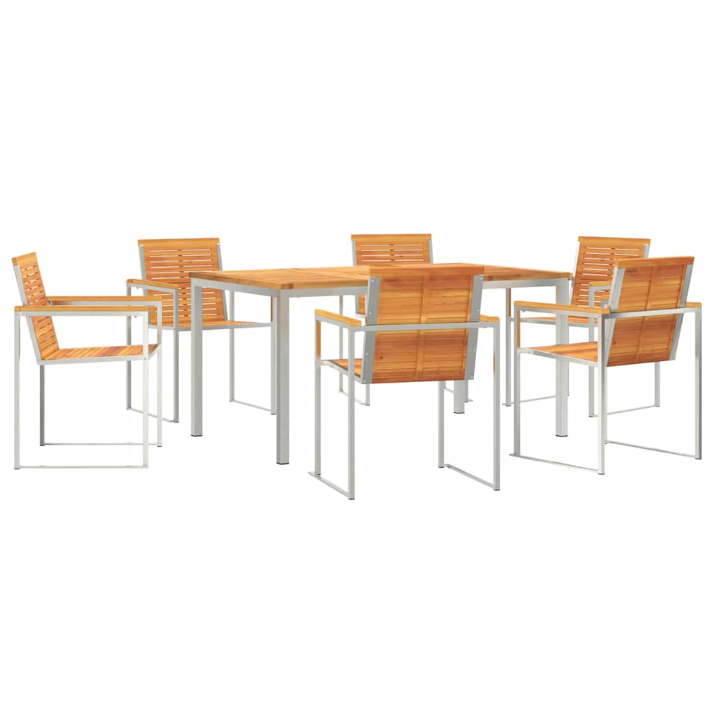 vidaXL Zestaw do jadalni w ogrodzie 7 pcs