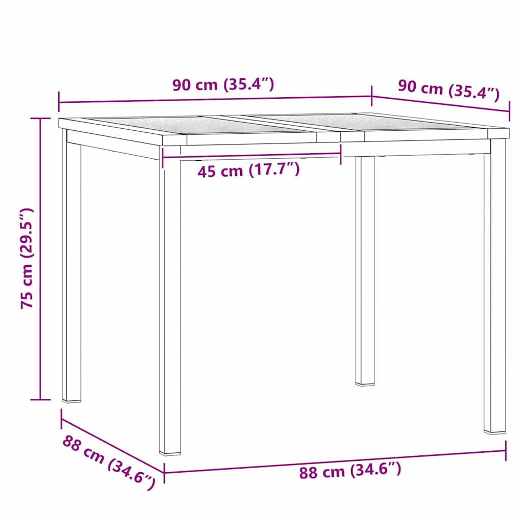 vidaXL Zestaw do jadalni w ogrodzie 5 pcs