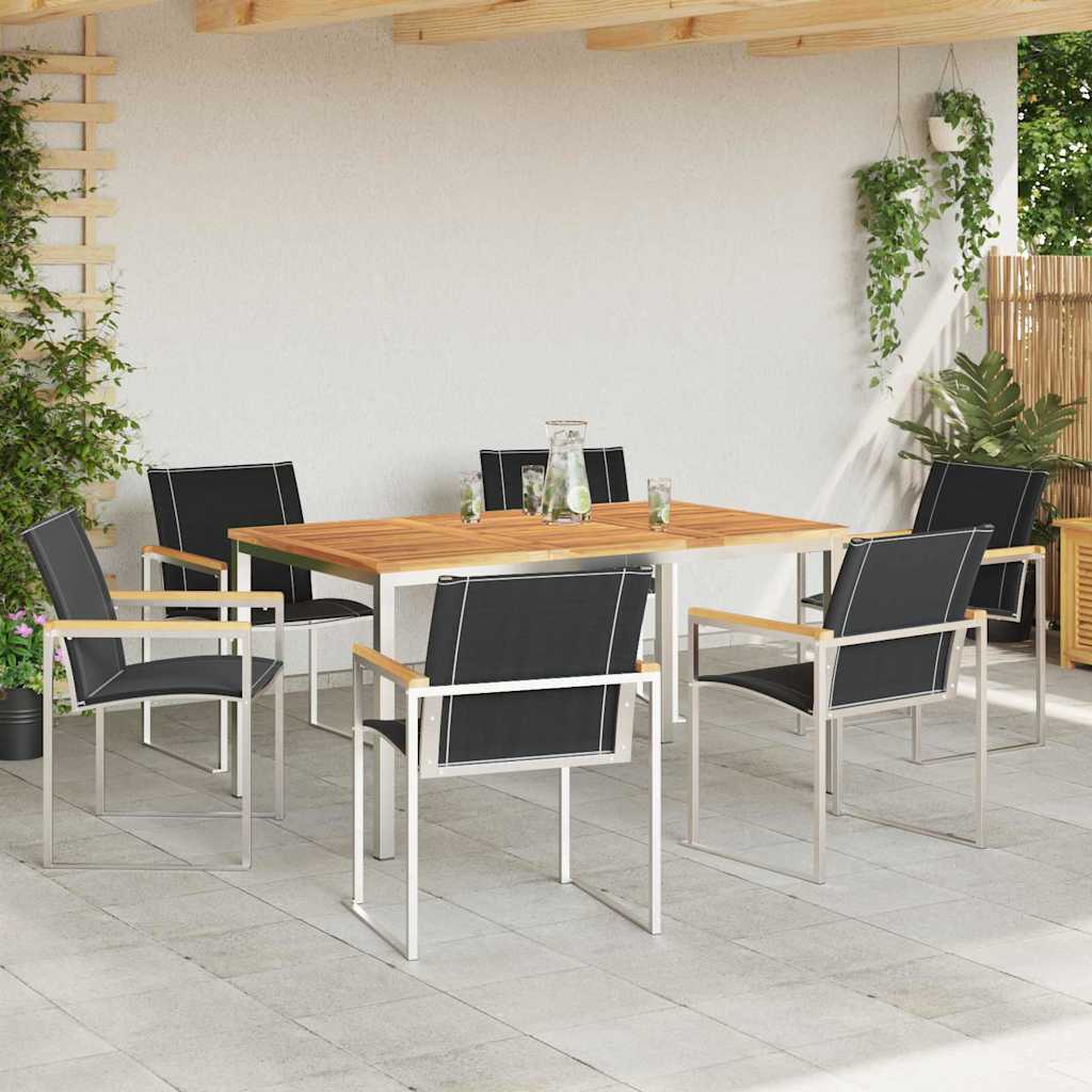 vidaXL Zestaw do jadalni w ogrodzie 7 pcs
