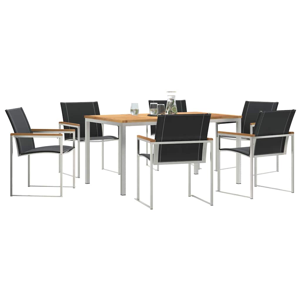 vidaXL Zestaw do jadalni w ogrodzie 7 pcs