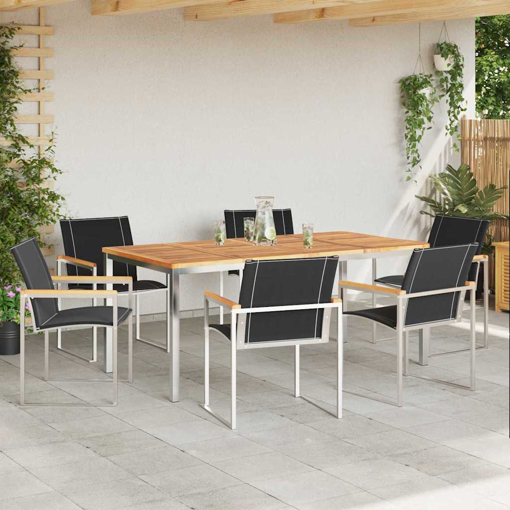 vidaXL Zestaw do jadalni w ogrodzie 7 pcs