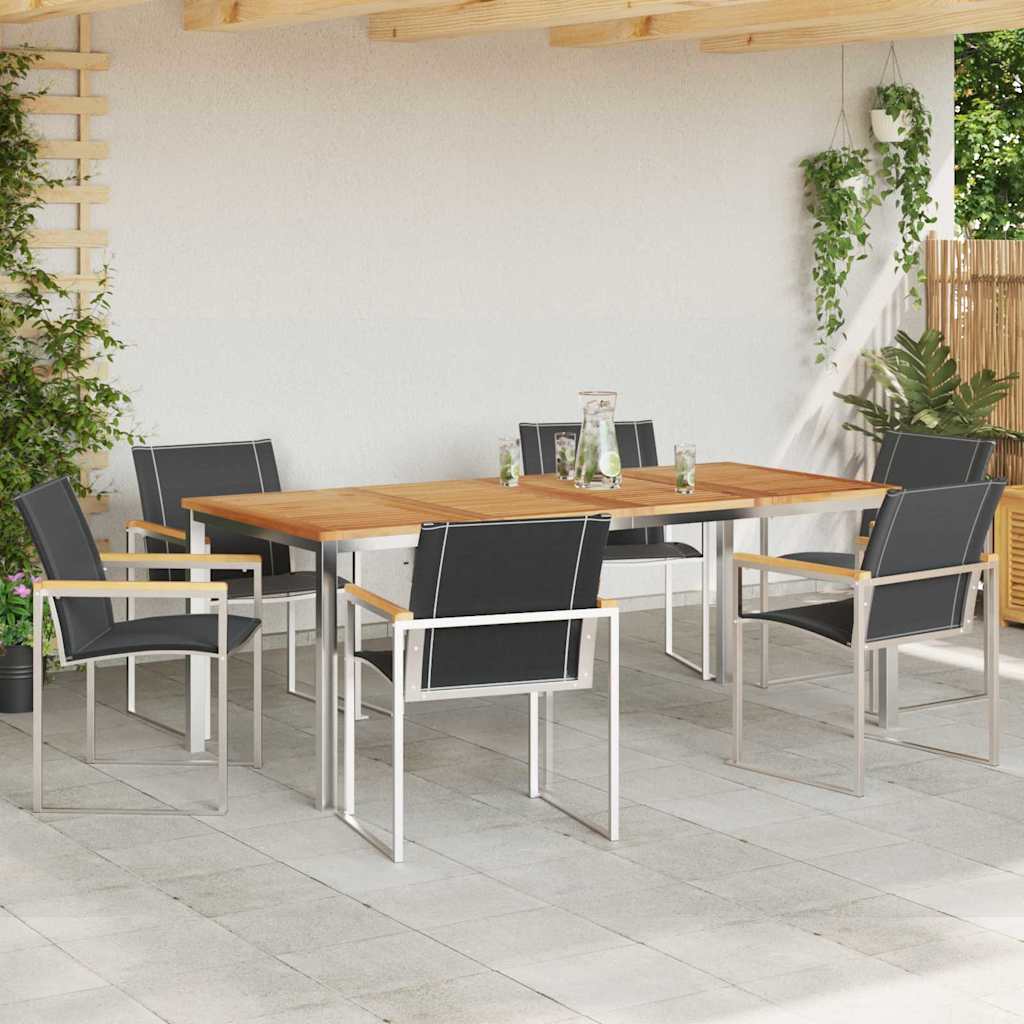 vidaXL Zestaw do jadalni w ogrodzie 7 pcs