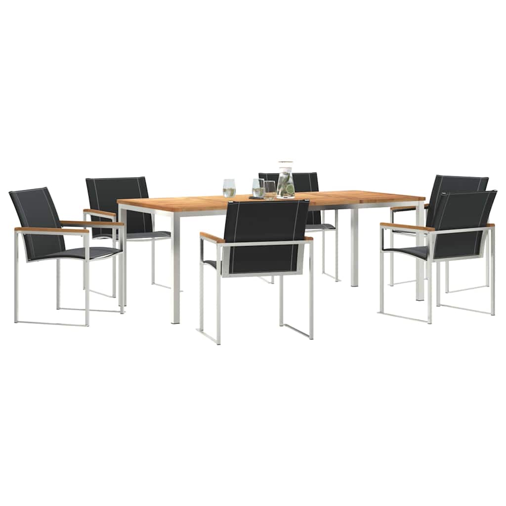 vidaXL Zestaw do jadalni w ogrodzie 7 pcs