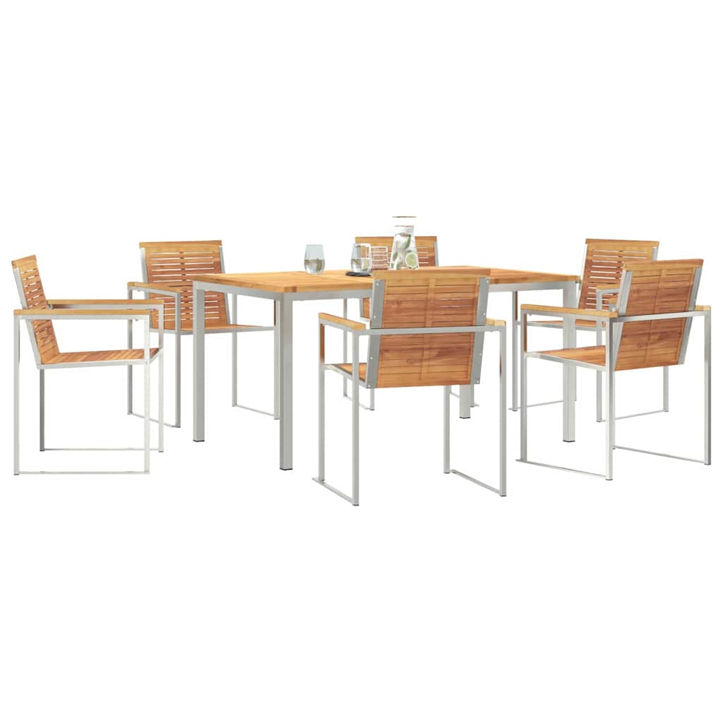 vidaXL Zestaw do jadalni w ogrodzie 7 pcs