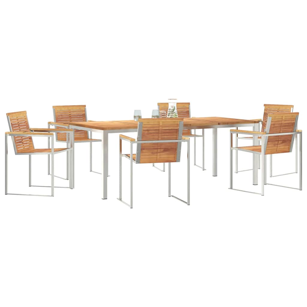 vidaXL Zestaw do jadalni w ogrodzie 7 pcs