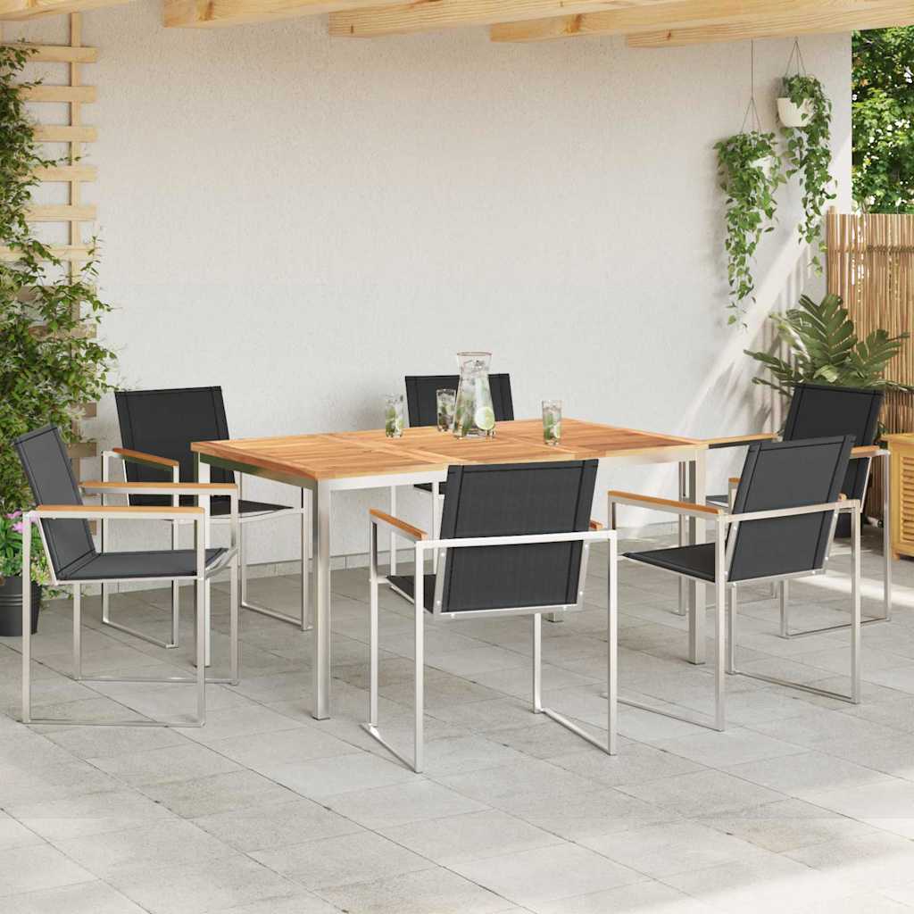 vidaXL Zestaw do jadalni w ogrodzie 7 pcs