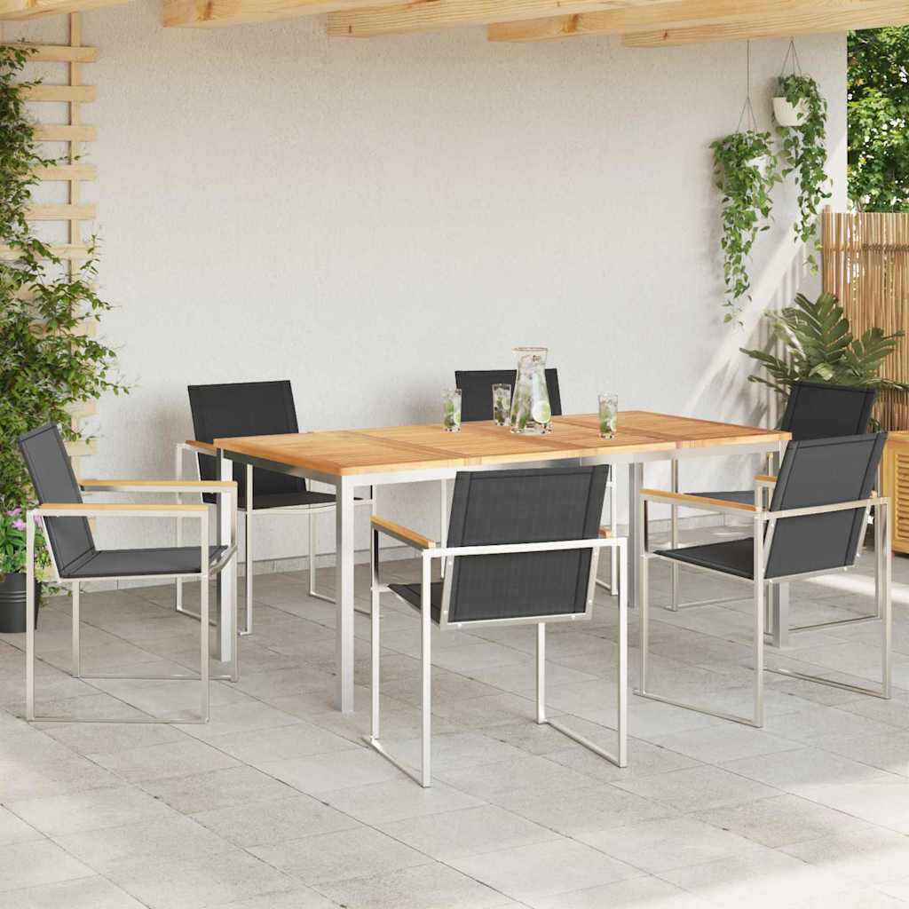 vidaXL Zestaw do jadalni w ogrodzie 7 pcs