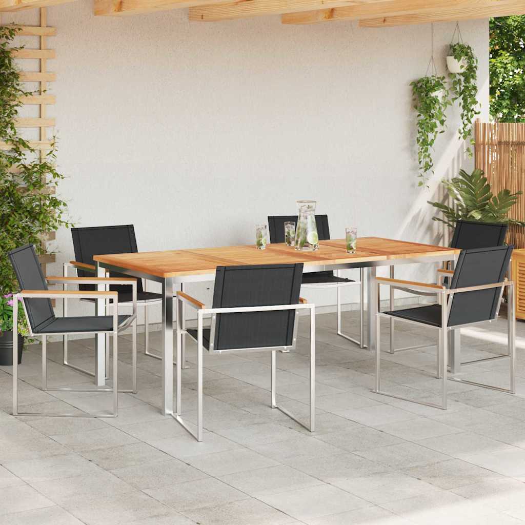 vidaXL Zestaw do jadalni w ogrodzie 7 pcs