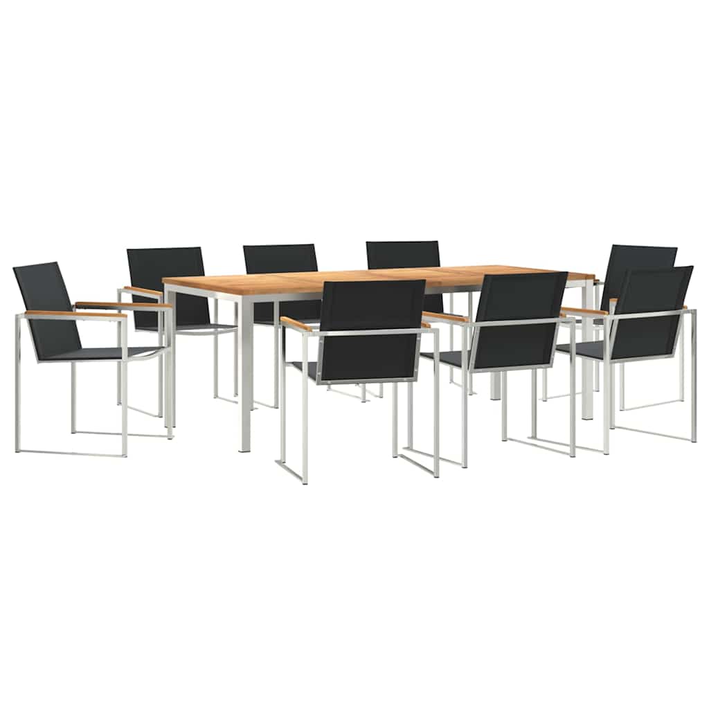 vidaXL Zestaw do jadalni w ogrodzie 9 pcs
