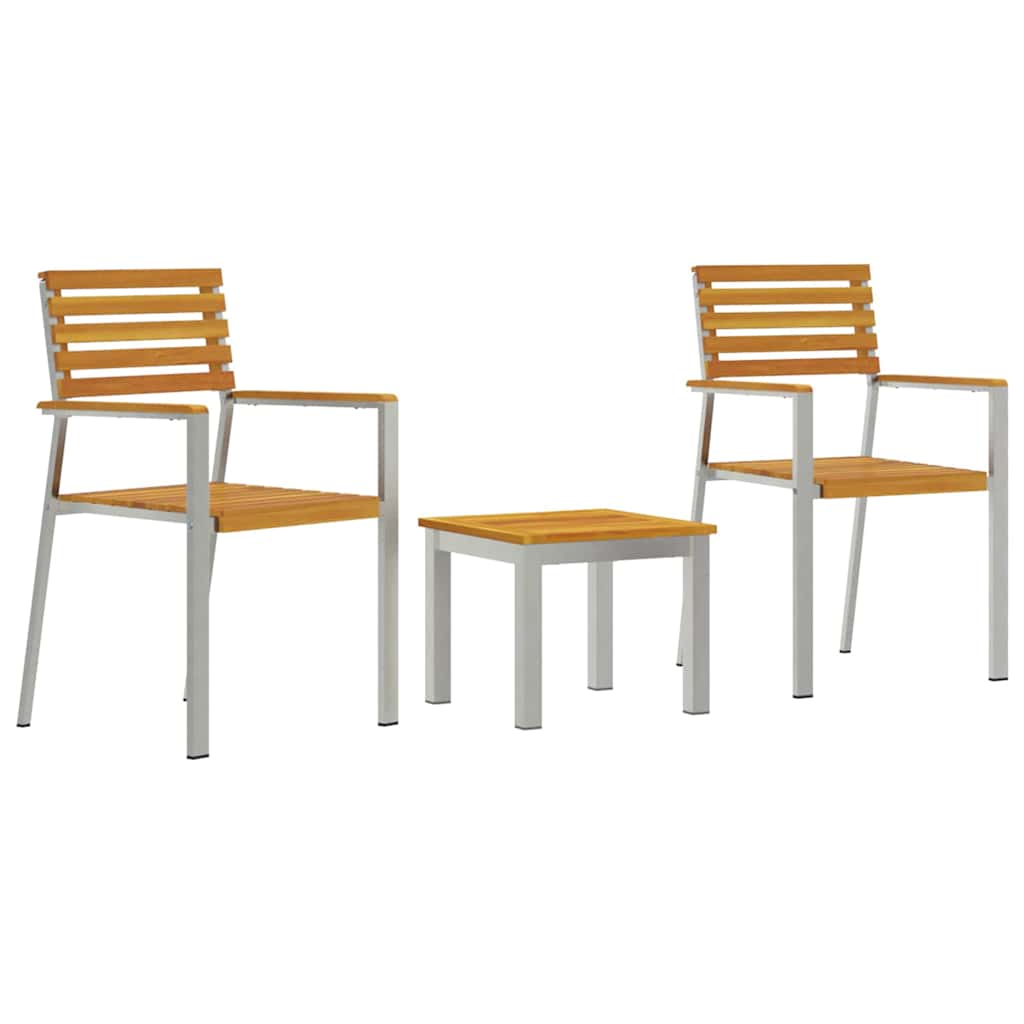 vidaXL Zestaw do jadalni w ogrodzie 3 pcs Brązowy