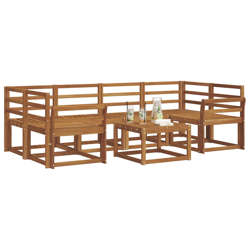 vidaXL Zestaw sof na zewnątrz 7 pcs Naturalny Lite Drewno Akacji
