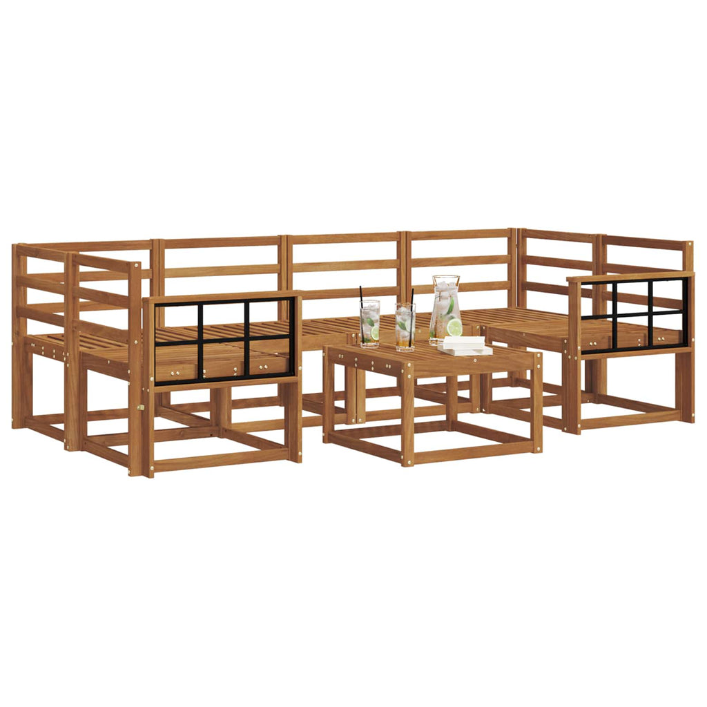 vidaXL Zestaw sof na zewnątrz 7 pcs Naturalny Lite Drewno Akacji