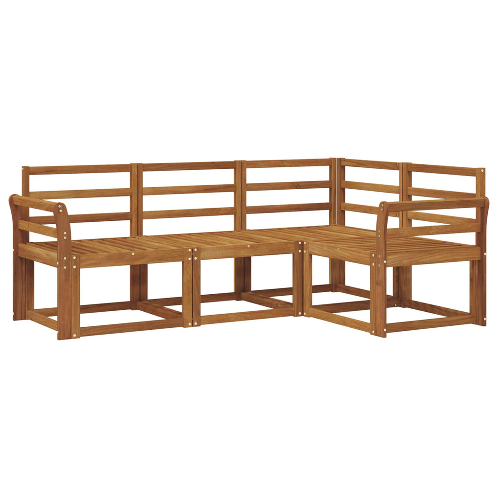 vidaXL Zestaw sof na zewnątrz 4 pcs Naturalny Lite Drewno Akacji