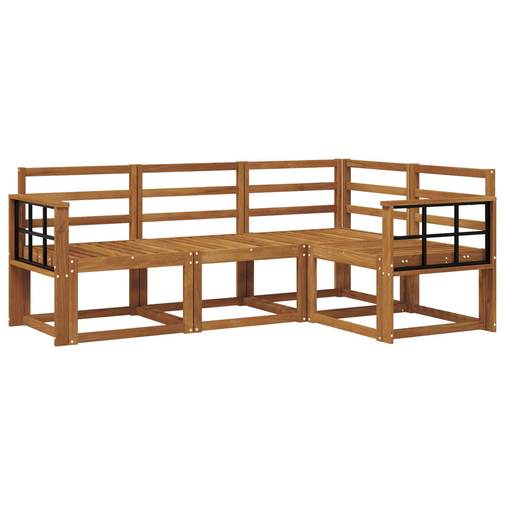 vidaXL Zestaw sof na zewnątrz 4 pcs Naturalny Lite Drewno Akacji