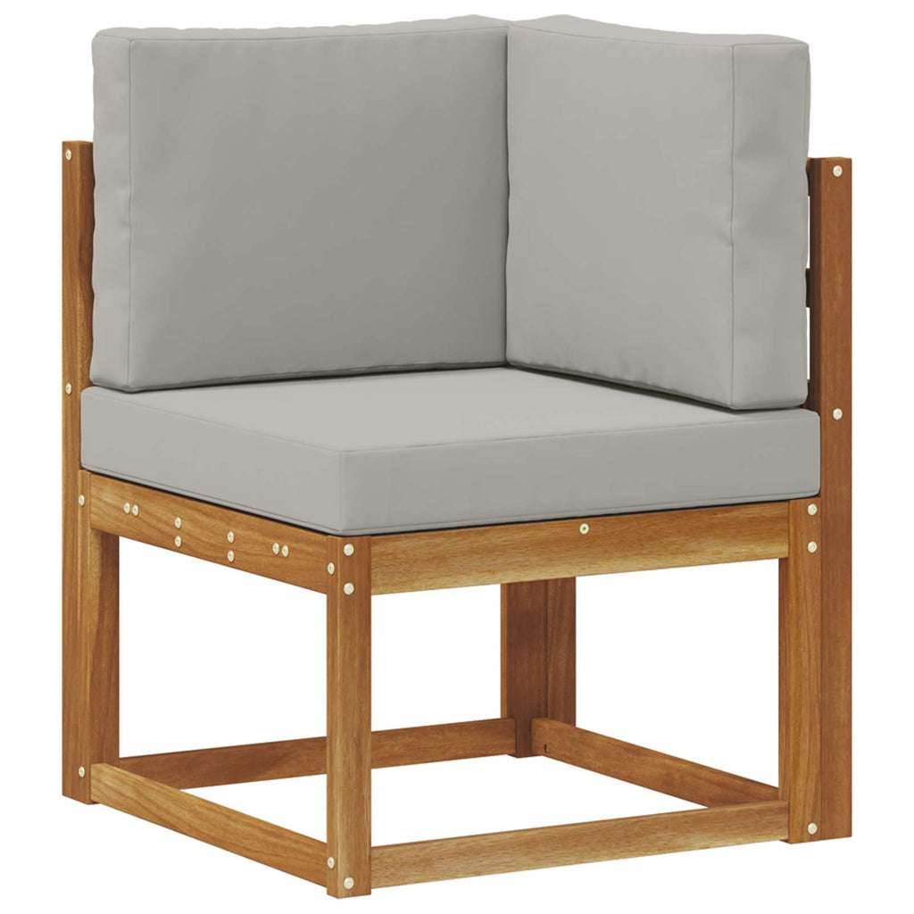 vidaXL Zestaw sof na zewnątrz z poduszką 4 pcs Naturalny i Jasny Szary