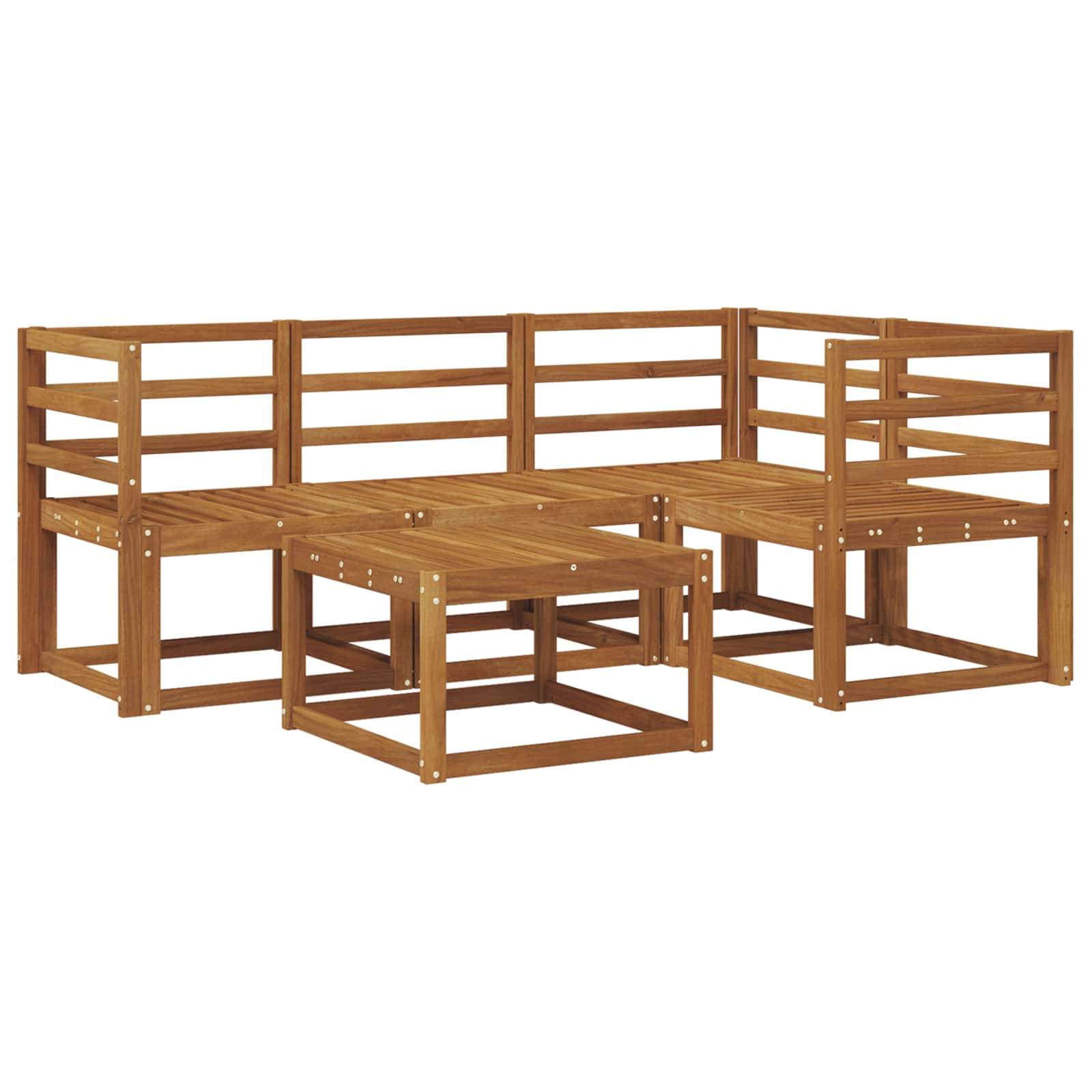 vidaXL Zestaw sof na zewnątrz 5 szt. naturalny Lite Drewno Akacji