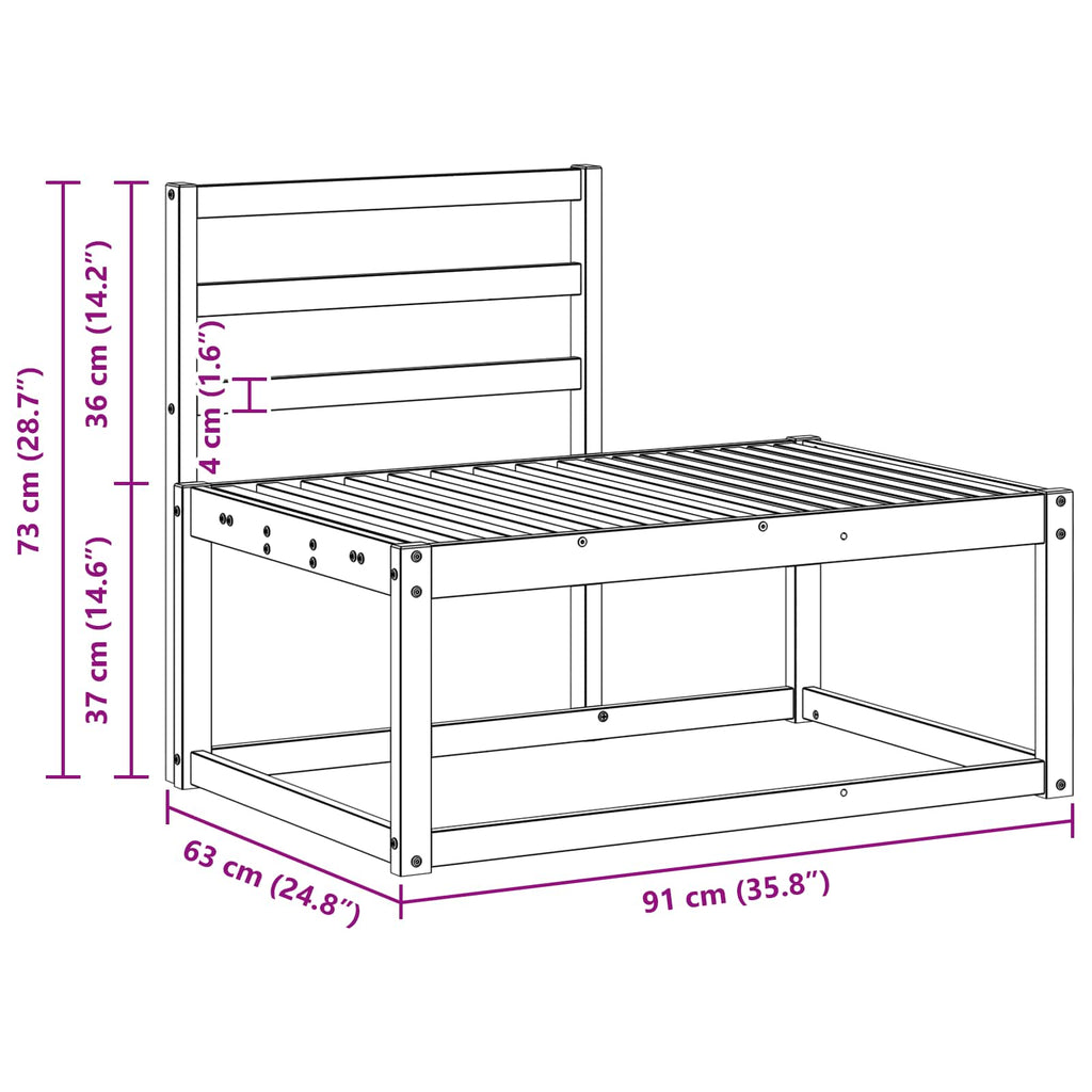 vidaXL Zestaw sof na zewnątrz 2 pcs Naturalny 182,5 x 63 x 73 cm