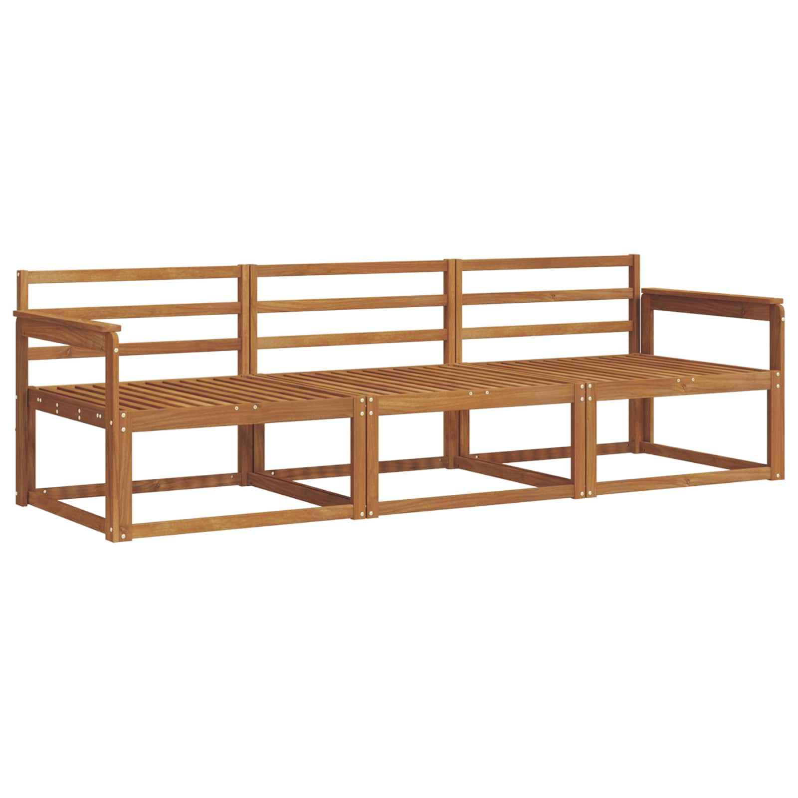 vidaXL Zestaw sof na zewnątrz 3 pcs Naturalny Lite Drewno Akacji