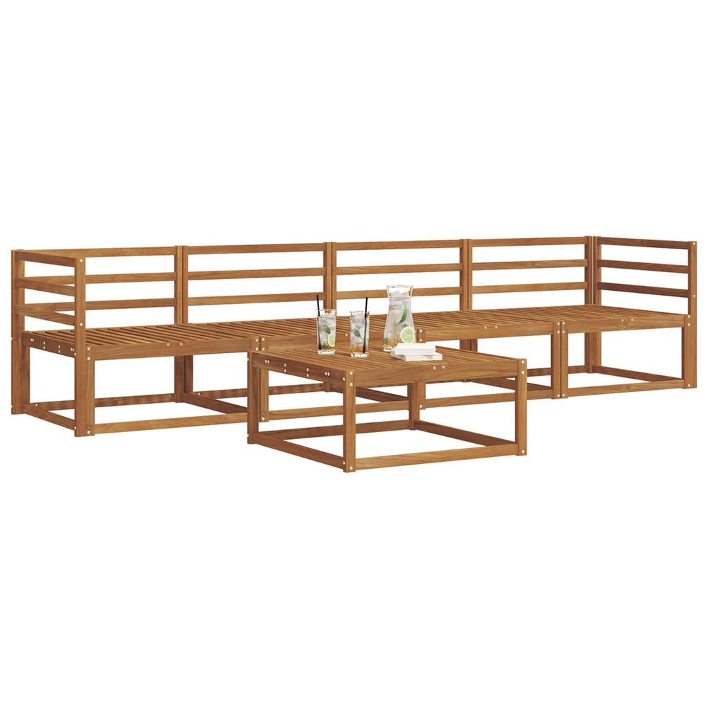 vidaXL Zestaw sof na zewnątrz 5 pcs Naturalny Lite Drewno Akacji