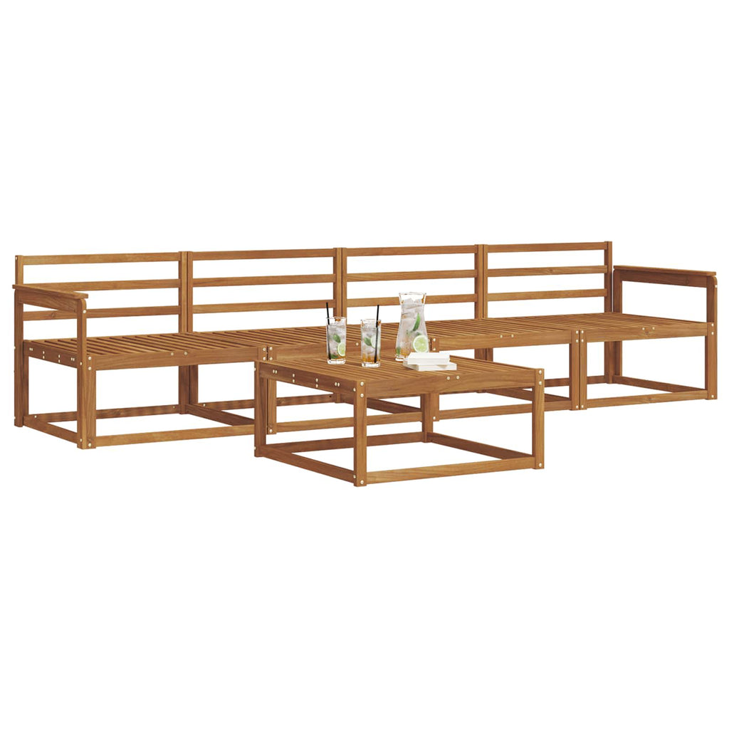 vidaXL Zestaw sof na zewnątrz 5 pcs Naturalny Lite Drewno Akacji