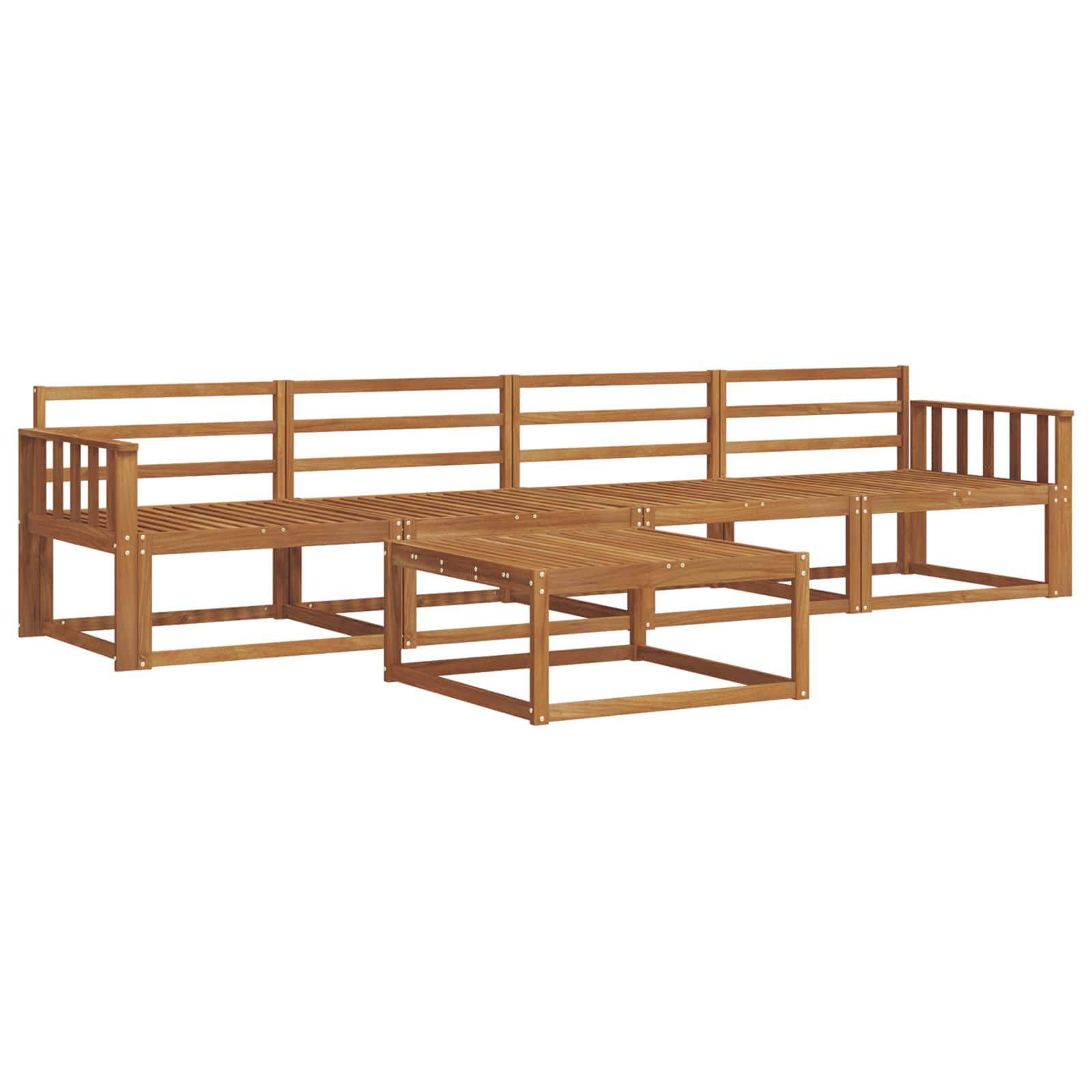 vidaXL Zestaw sof na zewnątrz 5 pcs Naturalny Lite Drewno Akacji