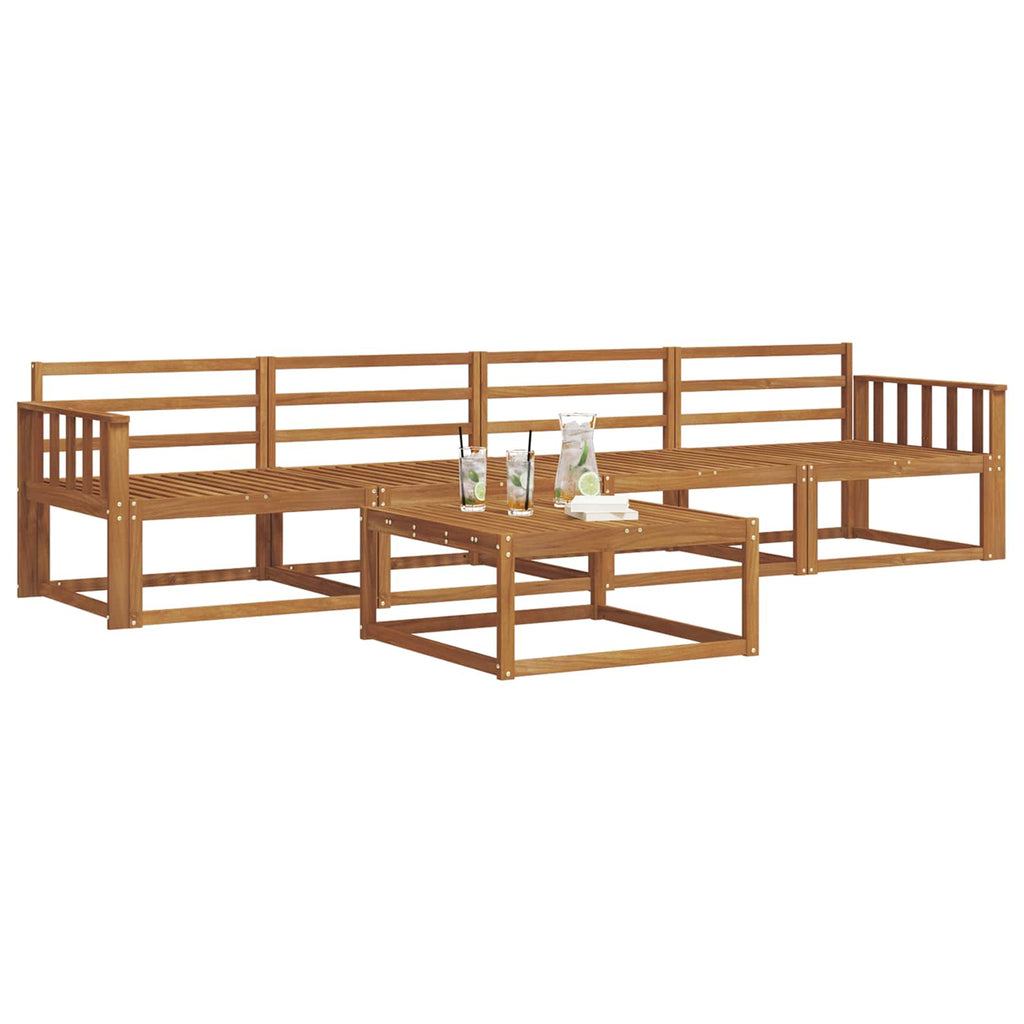vidaXL Zestaw sof na zewnątrz 5 pcs Naturalny Lite Drewno Akacji