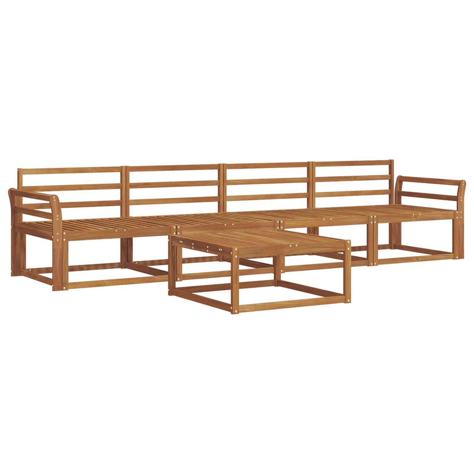vidaXL Zestaw sof na zewnątrz 5 pcs Naturalny Lite Drewno Akacji
