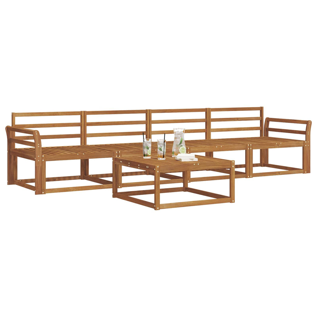 vidaXL Zestaw sof na zewnątrz 5 pcs Naturalny Lite Drewno Akacji