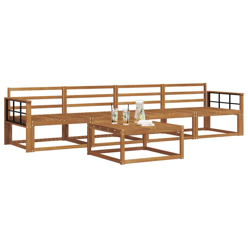 vidaXL Zestaw sof na zewnątrz 5 pcs Naturalny Lite Drewno Akacji
