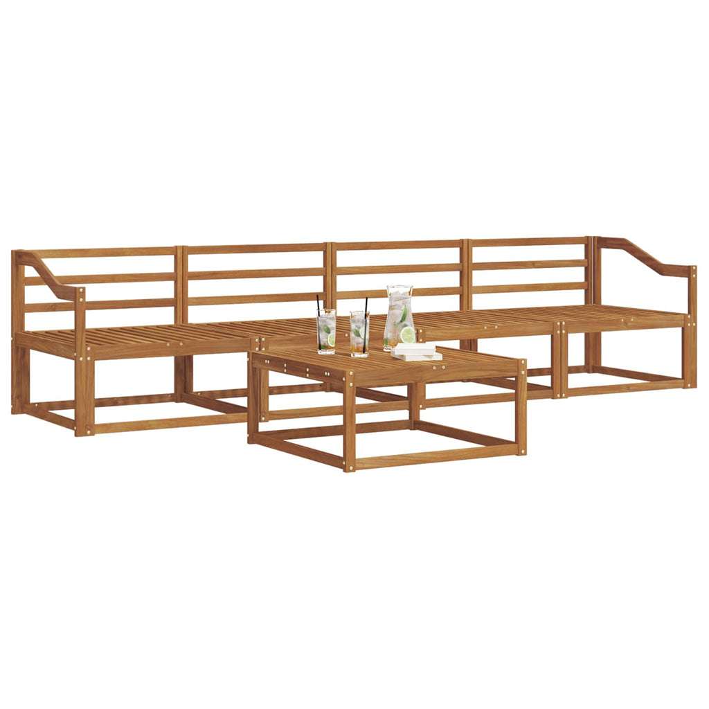 vidaXL Zestaw sof na zewnątrz 5 pcs Naturalny Lite Drewno Akacji