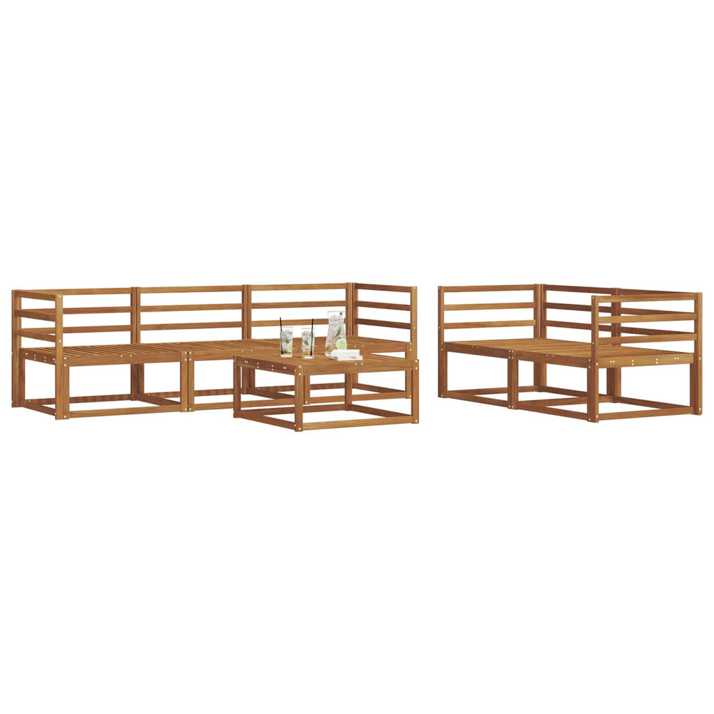 vidaXL Zestaw sof na zewnątrz 6 pcs Naturalny Lite Drewno Akacji