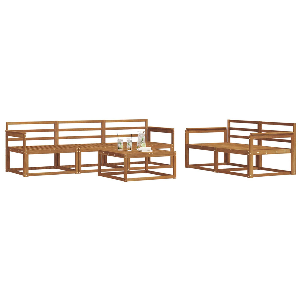 vidaXL Zestaw sof na zewnątrz 6 pcs Naturalny Lite Drewno Akacji