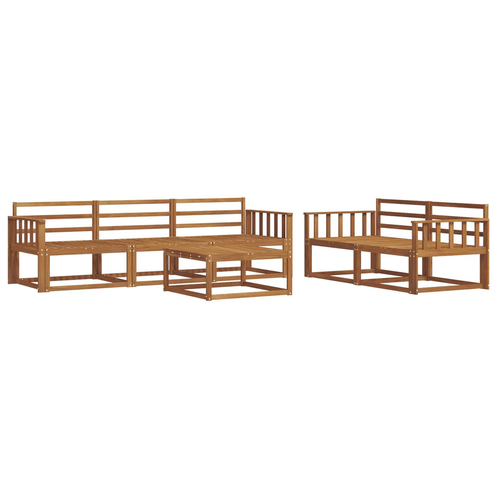 vidaXL Zestaw sof na zewnątrz 6 pcs Naturalny Lite Drewno Akacji