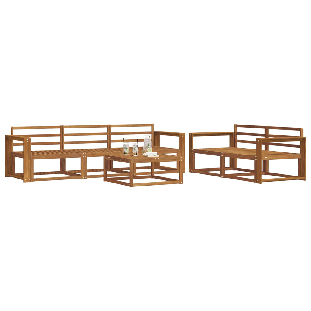 vidaXL Zestaw sof na zewnątrz 6 pcs Naturalny Lite Drewno Akacji