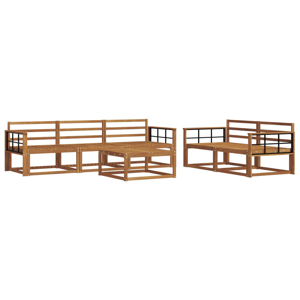 vidaXL Zestaw sof na zewnątrz 6 pcs Naturalny Lite Drewno Akacji