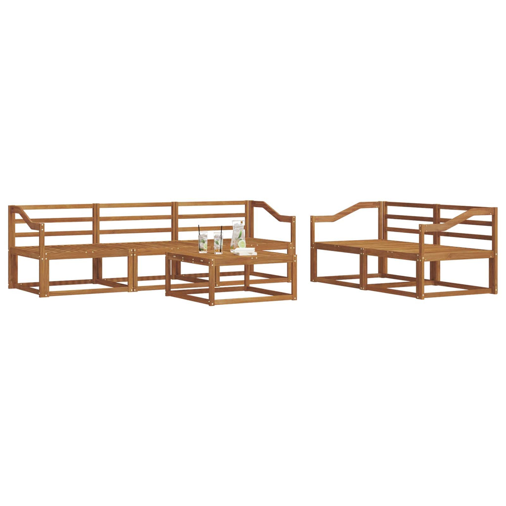 vidaXL Zestaw sof na zewnątrz 6 pcs Naturalny Lite Drewno Akacji